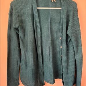 Mudd Teal Cardigan Sweater
